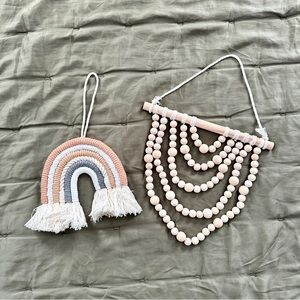 Beaded & Rainbow Wall Hanging Decor Pieces